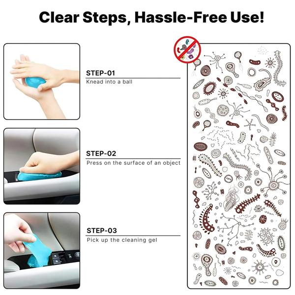 ULTRICS Dust Cleaner Gel Putty, Soft Flexible Cleaning Kit for Keyboards, Laptops, Car Vents and Electronics