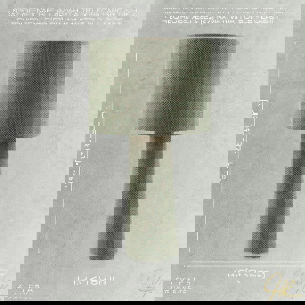 Forest and Olive Green Jacquard Linen Lamp with Fabric Shade and Base Image 6