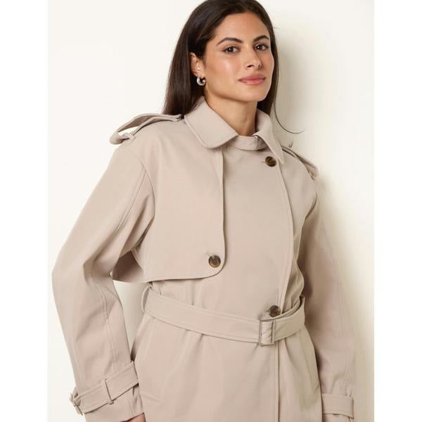 Blue Vanilla Short Trench Coat