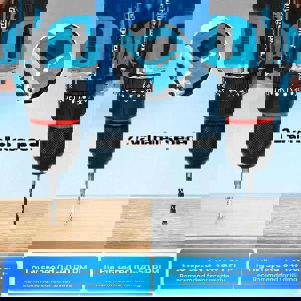 Traderight 96 in 1 Cordless Electric Drill Set Driver Screwdriver Rechargeable