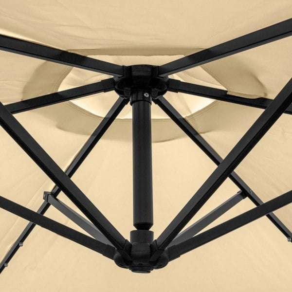 Monstershop Beige 3m LED Cantilever Parasol