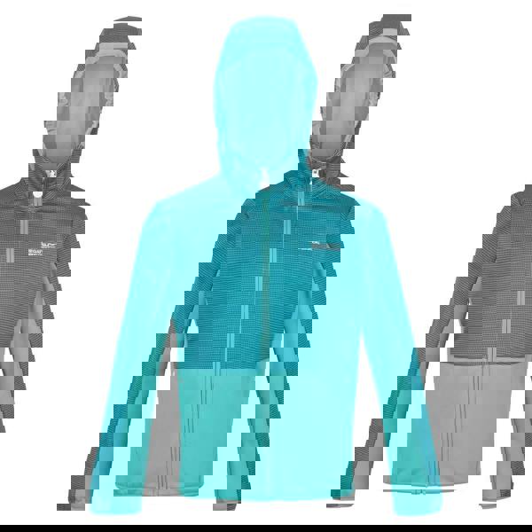 Regatta Childrens/Kids Highton Full Zip Fleece Jacket - Enamel/Turquoise - 