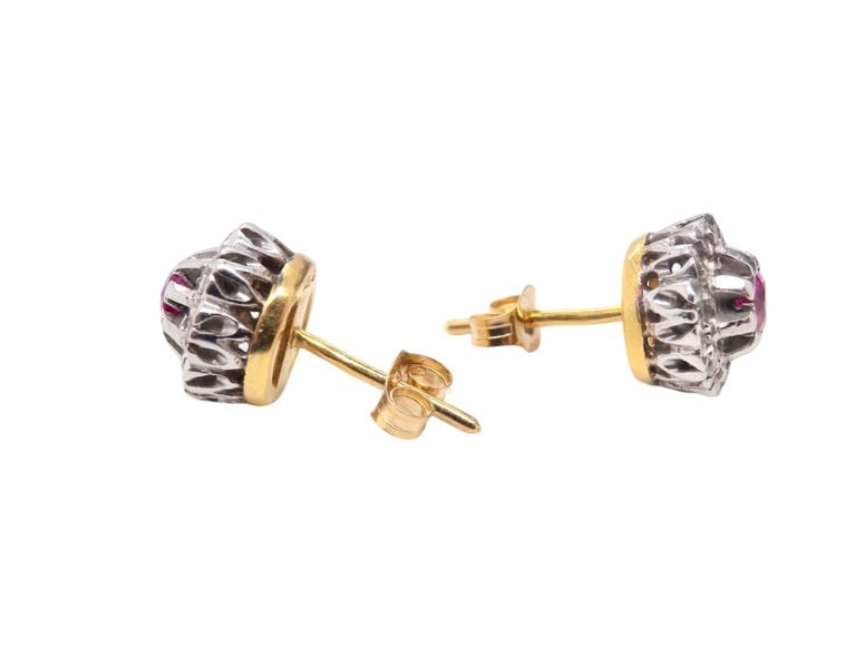 Vintage Tom A pair of vintage Ruby and Diamond earrings