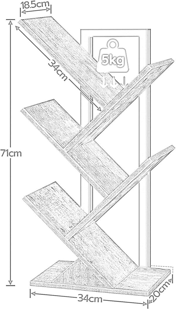 Rafaelo Mobilia Desk Tree Bookshelf