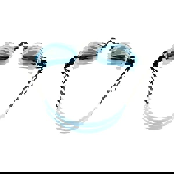 Fashy Pioneer adult swim goggles with blue black frames, clear lenses, split head strap