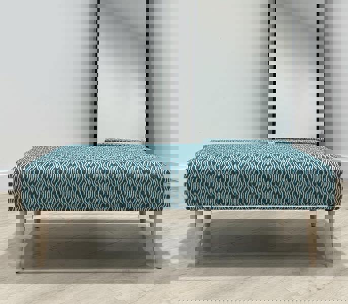 PREMIUM PATTERN FABRIC FOOTSTOOL POUFFE FOOTREST TABLE - ISTOOLS