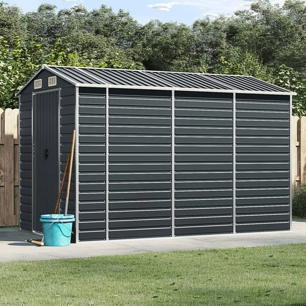Berkfield Garden Shed Anthracite 191x300x198 cm Galvanised Steel