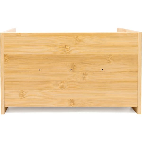Maison des Cadeaux Bamboo Single-Layer Bread Bin with Top Shelf