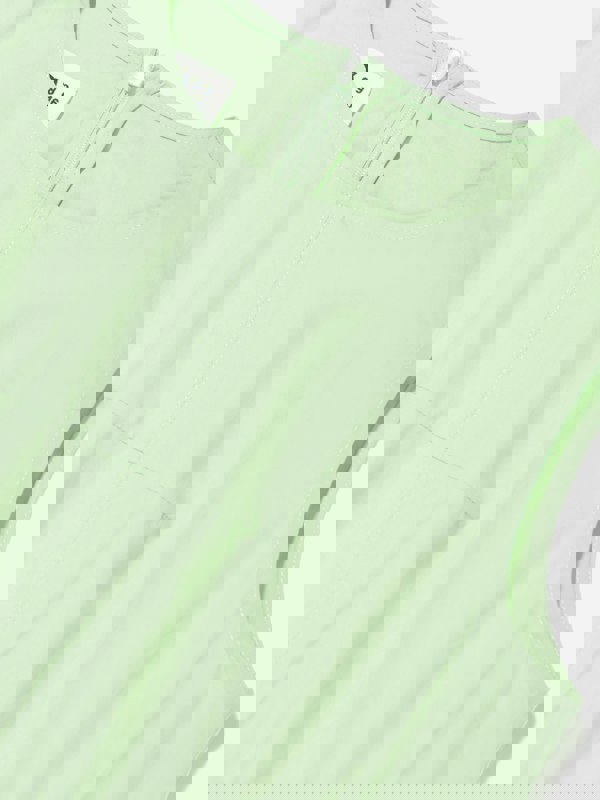 MM6 Maison Margiela Girls Sleeveless Poplin Dress in Green