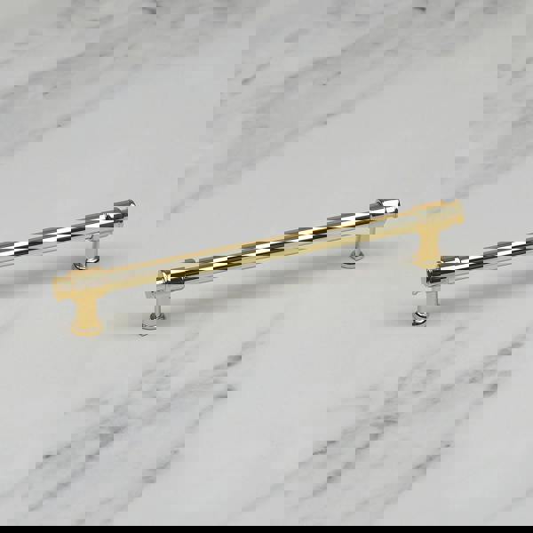 Handle & Home Polished Brass Clasp Detail T-Bar Handles