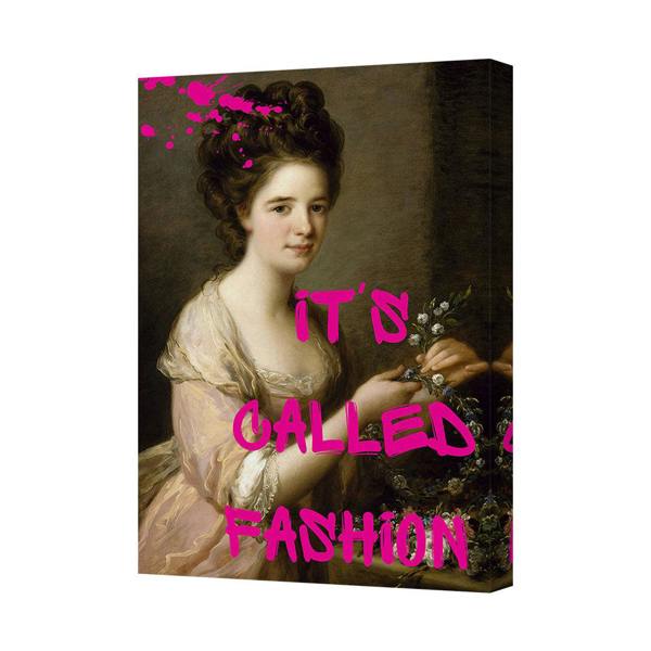 Benjamin Tate Design It's Called Fashion Canvas Wall Art Print With Pink Graffiti Overlay