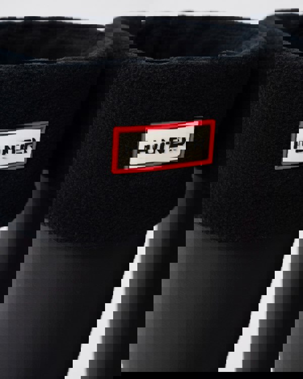 Hunter Fleece Tall Boot Sock - Black - CHO - Designer Unisex Socks