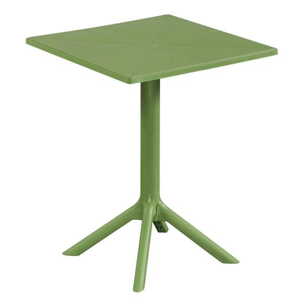 Core Products Square Plastic Bistro Garden Table, Moss Green