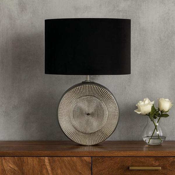 Pagazzi Lighting Elina Polished Chrome Ceramic Table Lamp