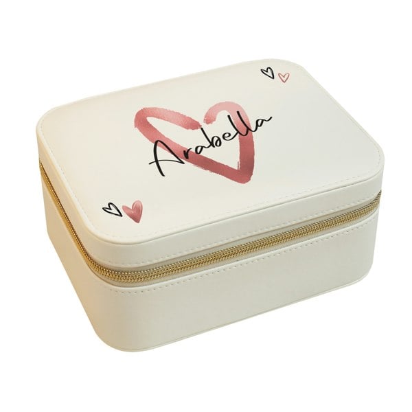 Personalised Memento Company Personalised Heart Travel Jewellery Box