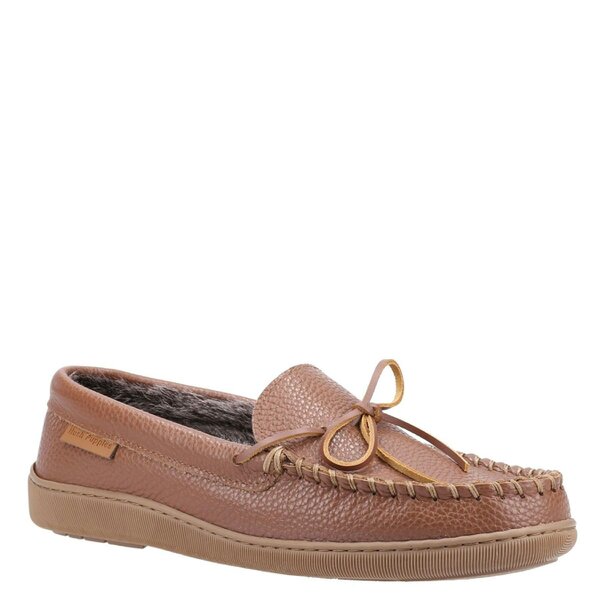 Hush Puppies Ace Leather Mocassin Slippers - Tan