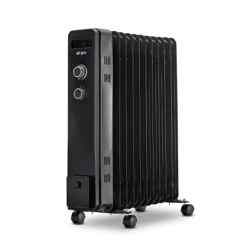 Air Pro 2000W 9 Fin Oil Filled Radiator, Portable Electric Heater for 20m²