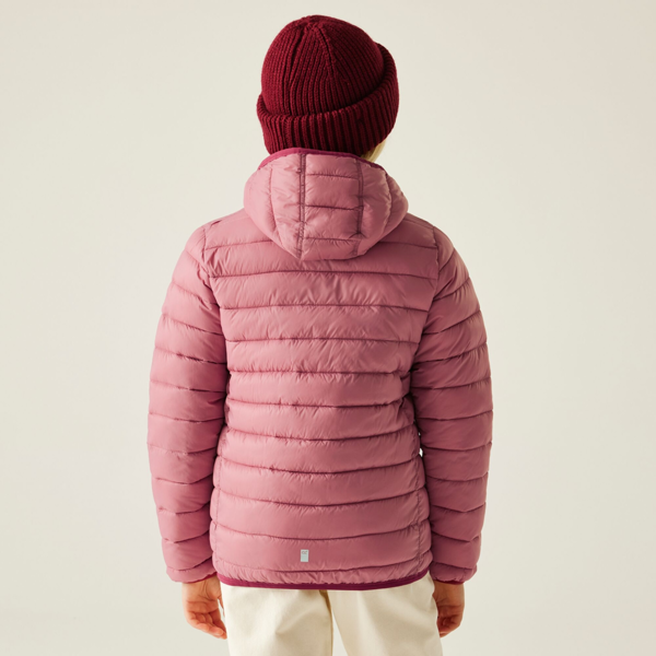 Regatta Kids Marizion Hooded Padded Jacket - Dark Pimento/Dusty Rose