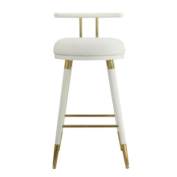 Furniture Edit Juniper White Vegan Leather Counter Stool