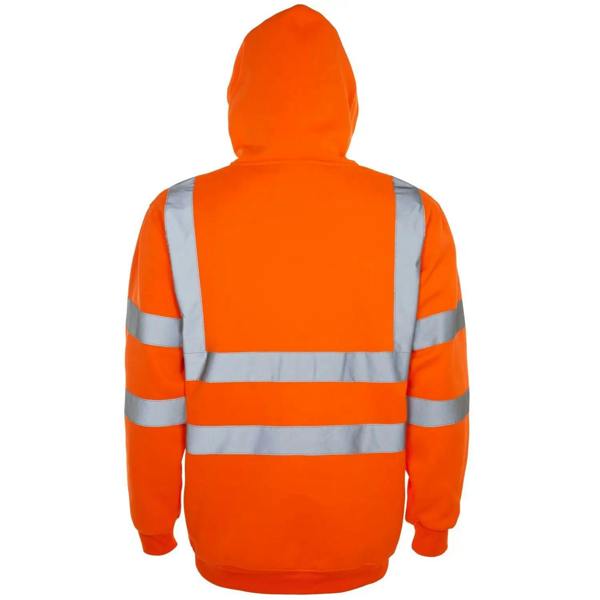 Hi-Vis Pullover Hoodie with Ribbed Cuff and Hem - Hi-Vis Trousers