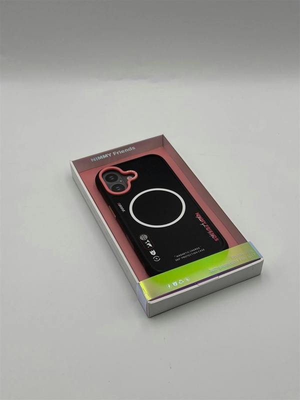 Nimmy Friends Nimmy Cool & Cute 2.0 Case with MagSafe for iPhone 17 6.3" Black Pink - N-YJKM-CX2.0-IP17-01-B