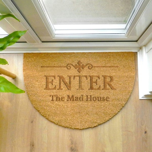 Personalised Memento Company Personalised Ornate Half Moon Indoor Doormat