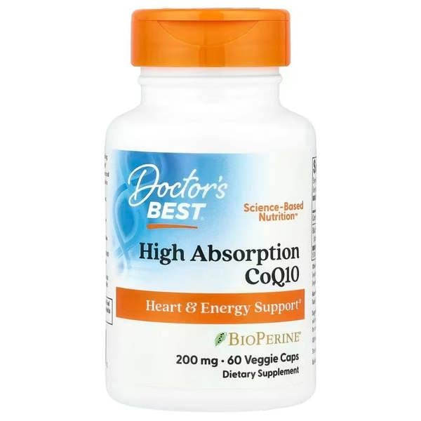 Doctor's Best High Absorption CoQ10 with BioPerine, 200mg - 60 vcaps