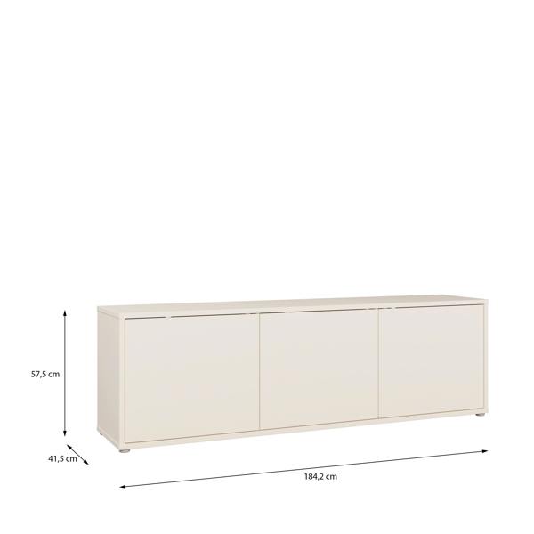 Furniture To Go Alice Springs Large TV Cabinet with 3 Doors Push-to-Open in Sand