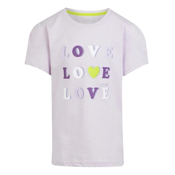 Regatta Kids Bosley VII Heart T-Shirt - Lilac Frost