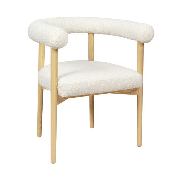 Furniture Edit Spara Cream Boucle Dining Chair