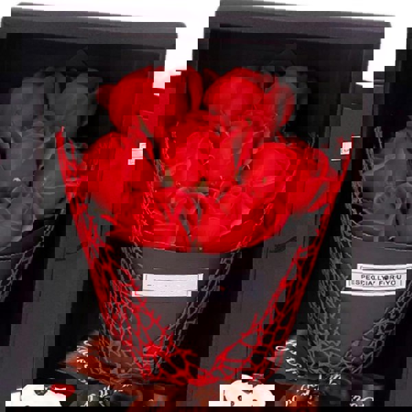 Valentine's Day Artificial Flowers 7 Rose Bouquet Gift Box Teddy Bear Flower Creative Valentine's Day Gift Home Decor