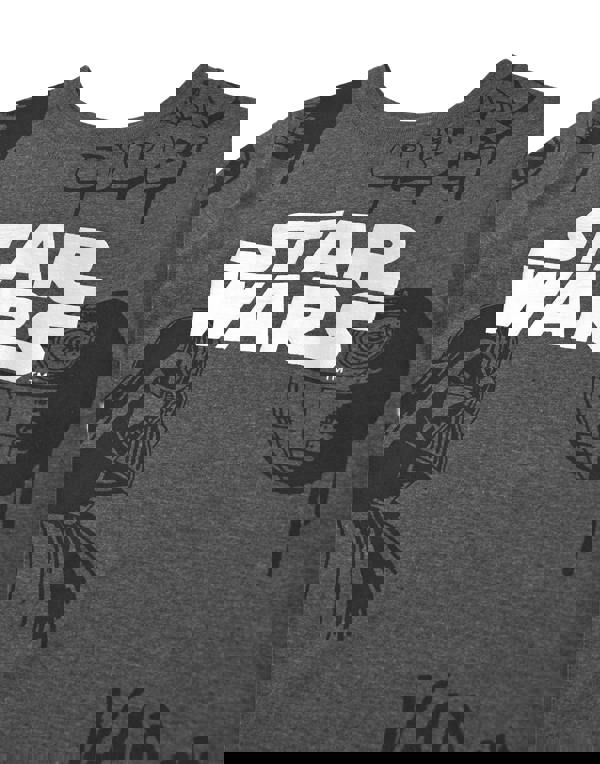 Star Wars Unisex Kids Grey Front Foil Print Short Sleeved T-Shirt