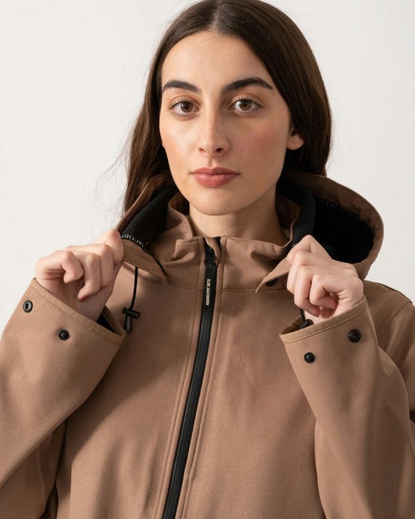 Ilse Jacobsen Rain Womens A-Line Softshell Raincoat - Mocca 248