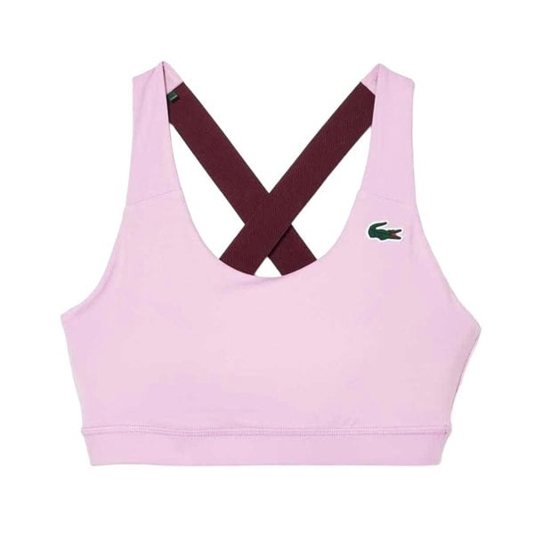 Lacoste Womens/Ladies Stretch Breathable Sport Bralette - Pink