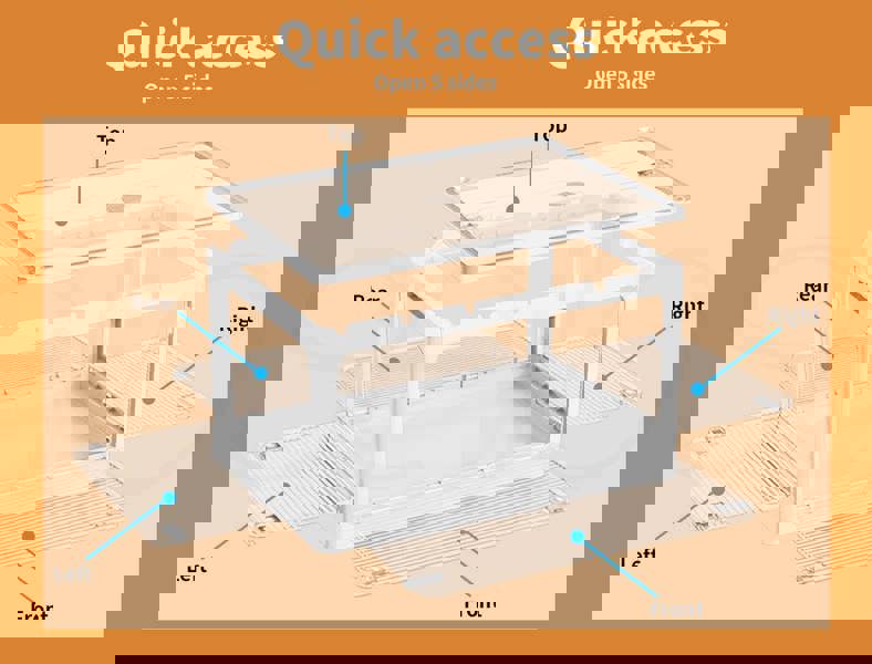 Levede 2x Folding Storage Container Stackable Plastic Clothes Toy Organizer Box