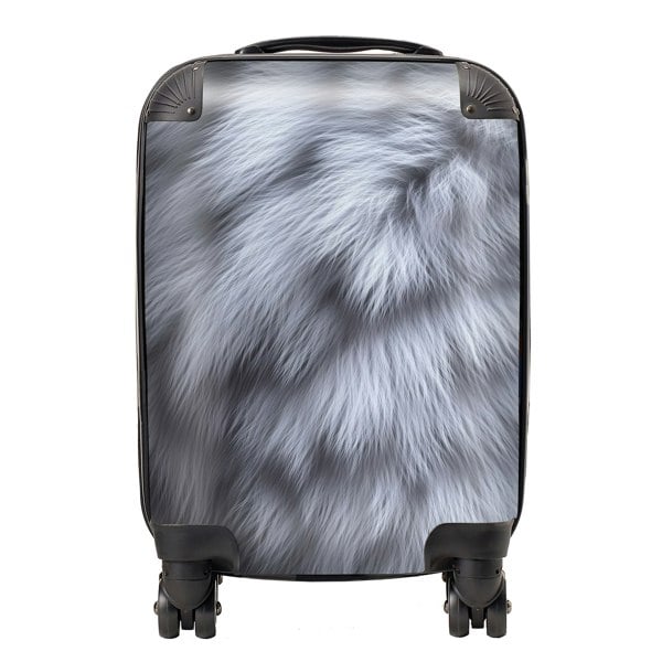 Warren Reed Fur Print Silver Fox Suitcase