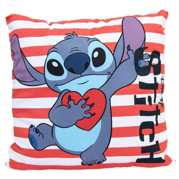 Lilo & Stitch Stripe Cushion - Red/White/Blue