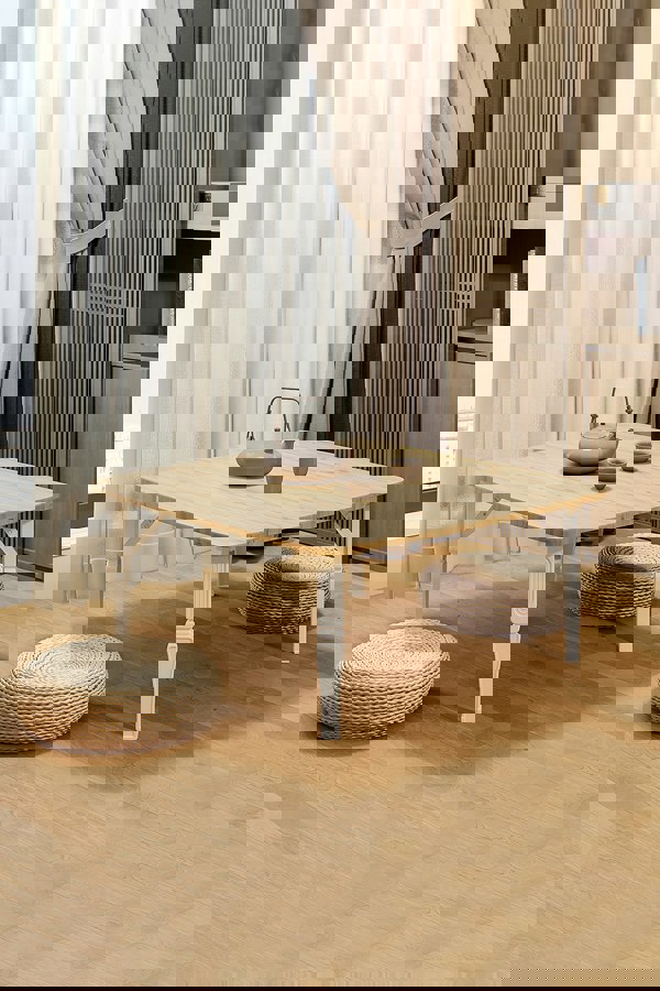 Living and Home Square 80cm Wooden Folding Coffee Table