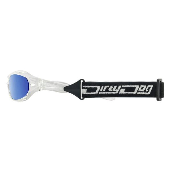 Dirty Dog CURL II - Crystal with Polarized Blue Mirror Lens