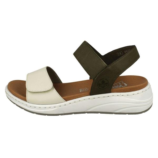 Rieker Ladies Rieker Wedge Heeled Strappy Sandals 64300