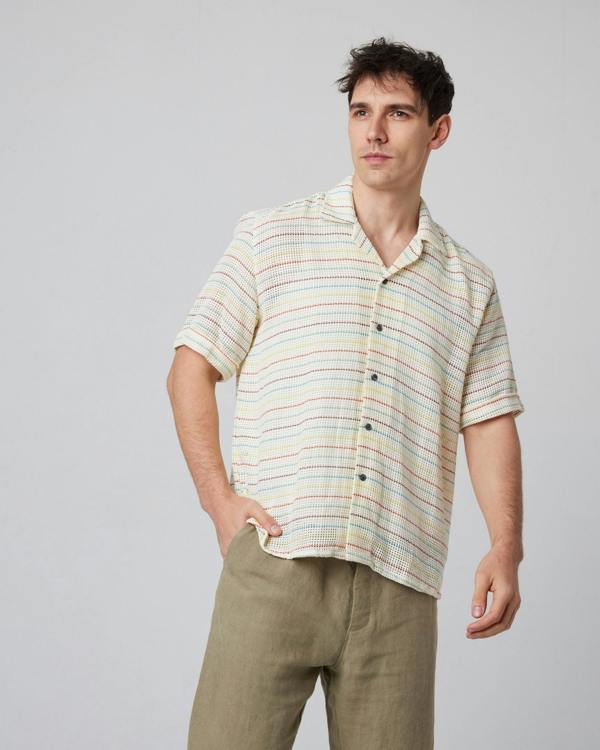 Peregrine  Quay Cuban Collar Shirt