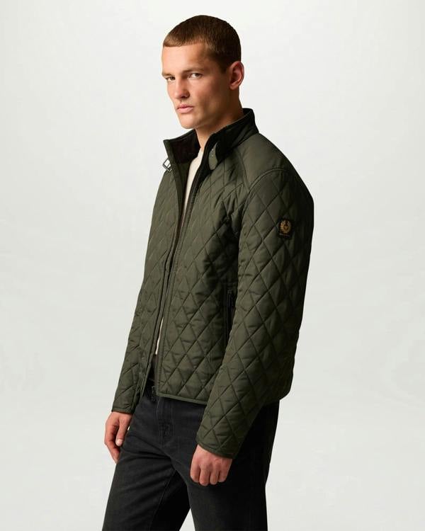 Belstaff Mens Pembroke Jacket in Faded Olive, front