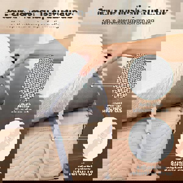 Lavio 4 Inch Mattress Topper Cooling Gel Memory Foam Bamboo Charcoal Washable