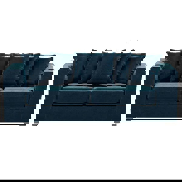 Furnishings For Less Ella Plush Velvet Fabric 3 Seater