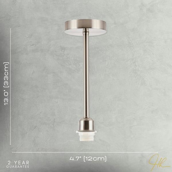 Classic Satin Nickel Ceiling Light Fixture to Showcase Lamp Shades Image 6