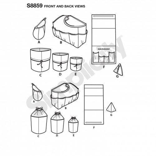 Simplicity Sewing Pattern 8859, Bags One Size - Easy