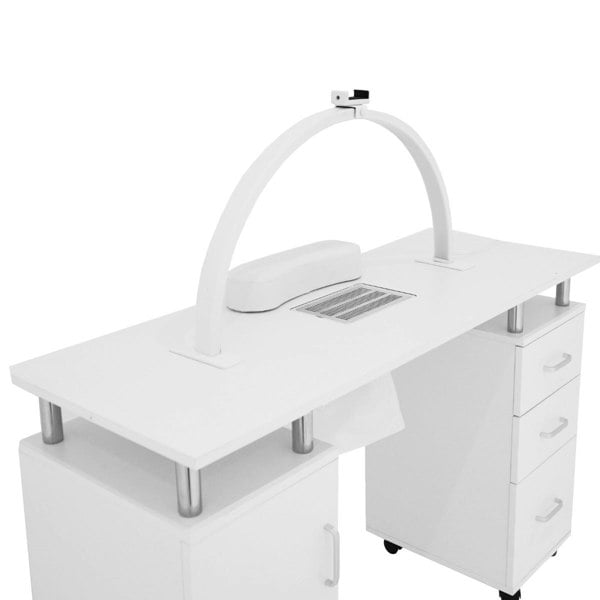 Monstershop Professional Manicure Table & LED Half Moon Lamp