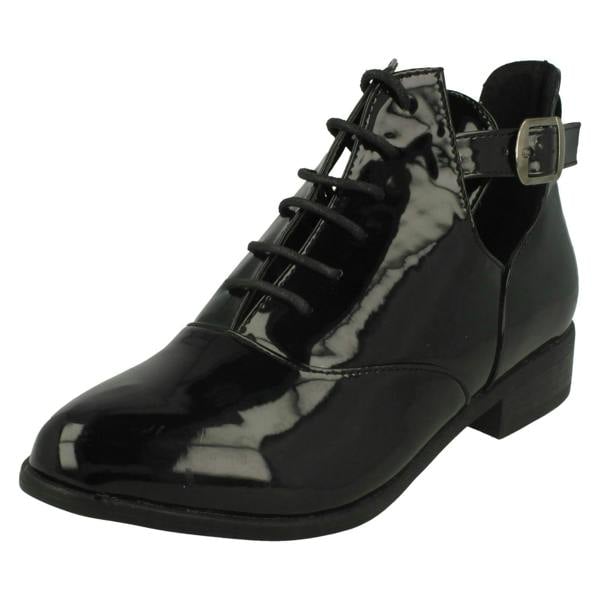 Spot On Ladies Spot On Cut Out Ankle Boots