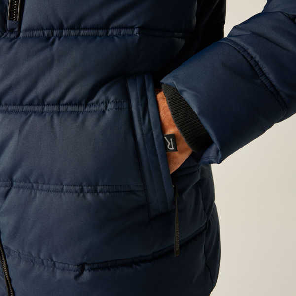 Regatta Mens Leeshaw Padded Jacket - Navy/Spring Lake