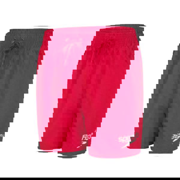 Red Speedo Boys Essential 13’’ watershorts with white logo